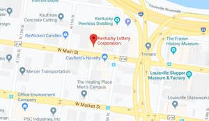 Screenshot of the Kentucky Lottery Headquarters location