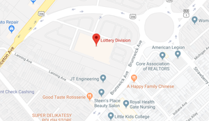 Screenshot of the New Jersey Lottery Headquarters location