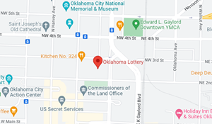 Screenshot of the Oklahoma Lottery Headquarters location