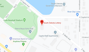 Screenshot of the South Dakota Lottery Headquarters location
