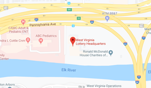 Screenshot of the West Virginia Lottery Headquarters location